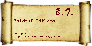 Baldauf Tímea névjegykártya