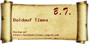 Baldauf Tímea névjegykártya